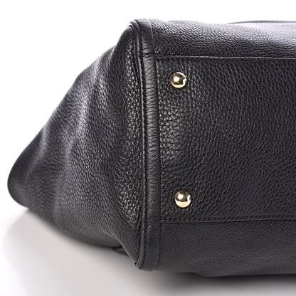 Gucci Pebbled Calfskin Medium Soho Shoulder Bag Black 11 of 12