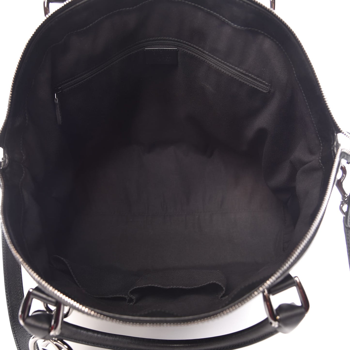 Guccissima Large GG Charm Convertible Dome Satchel Black