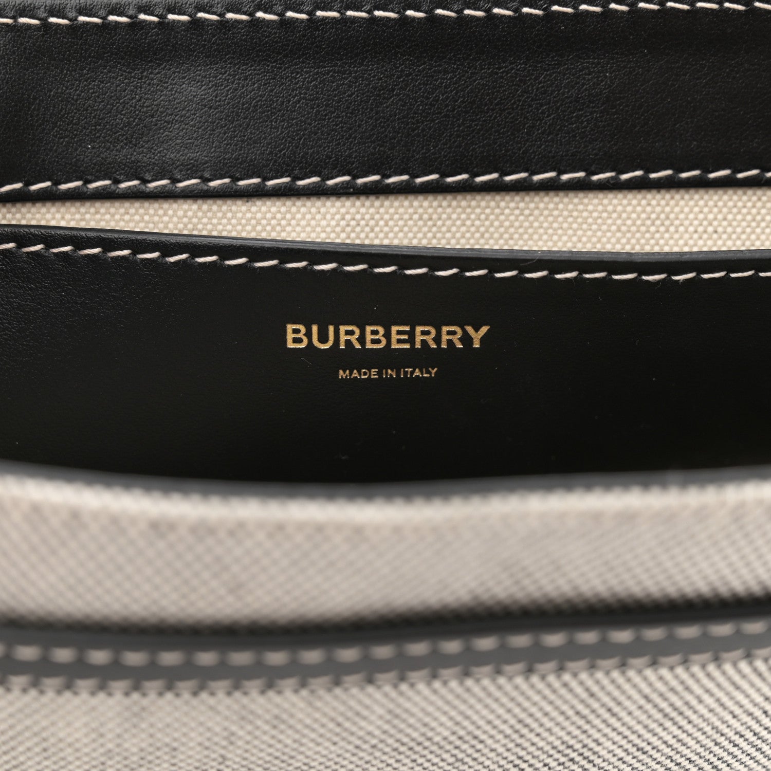 Burberry Canvas Horseferry Print Note Crossbody Bag Grey Black 6 of 10