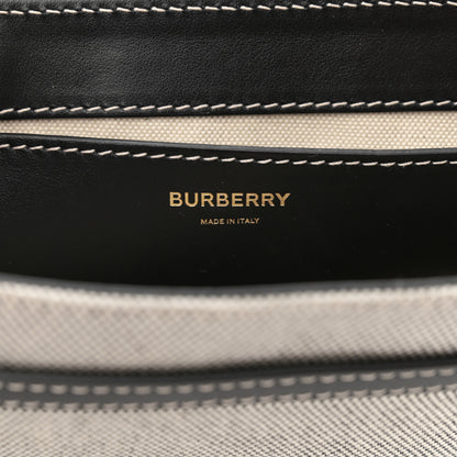 Burberry Canvas Horseferry Print Note Crossbody Bag Grey Black 6 of 10