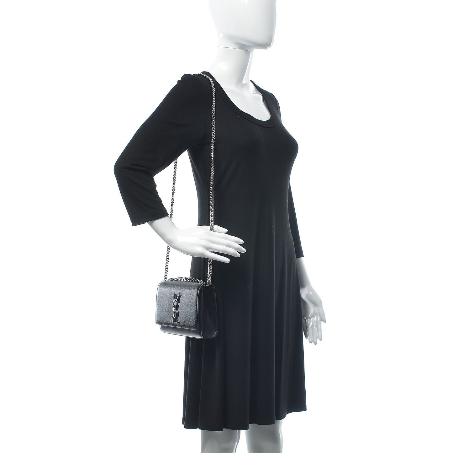 Grain De Poudre Small Monogram Kate Satchel Black