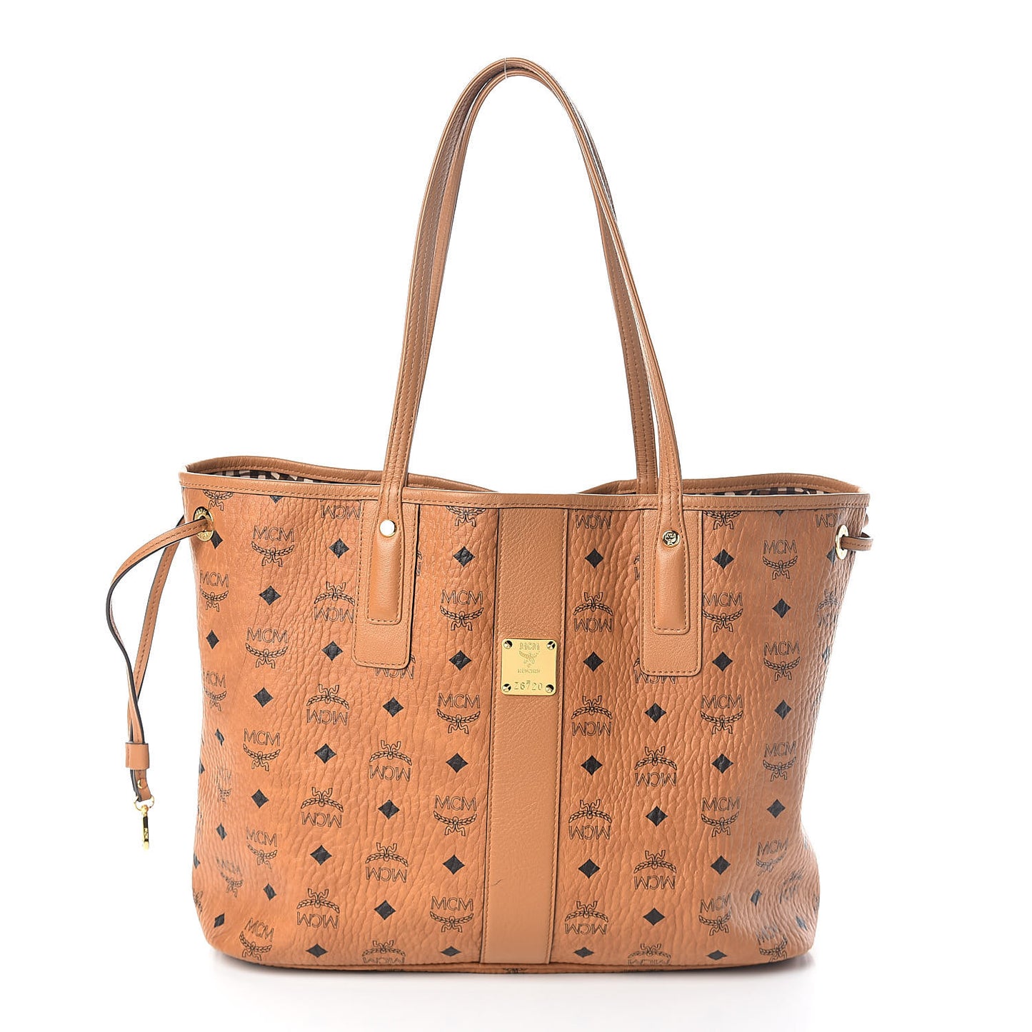 Visetos Medium Liz Reversible Shopper Tote Cognac
