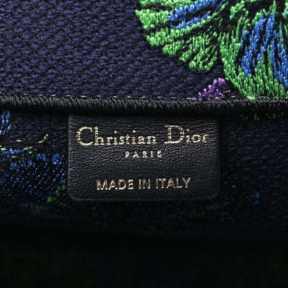 Christian Dior Canvas Embroidered Medium Toile de Jouy Voyage Book Tote Blue Multicolor 6 of 10