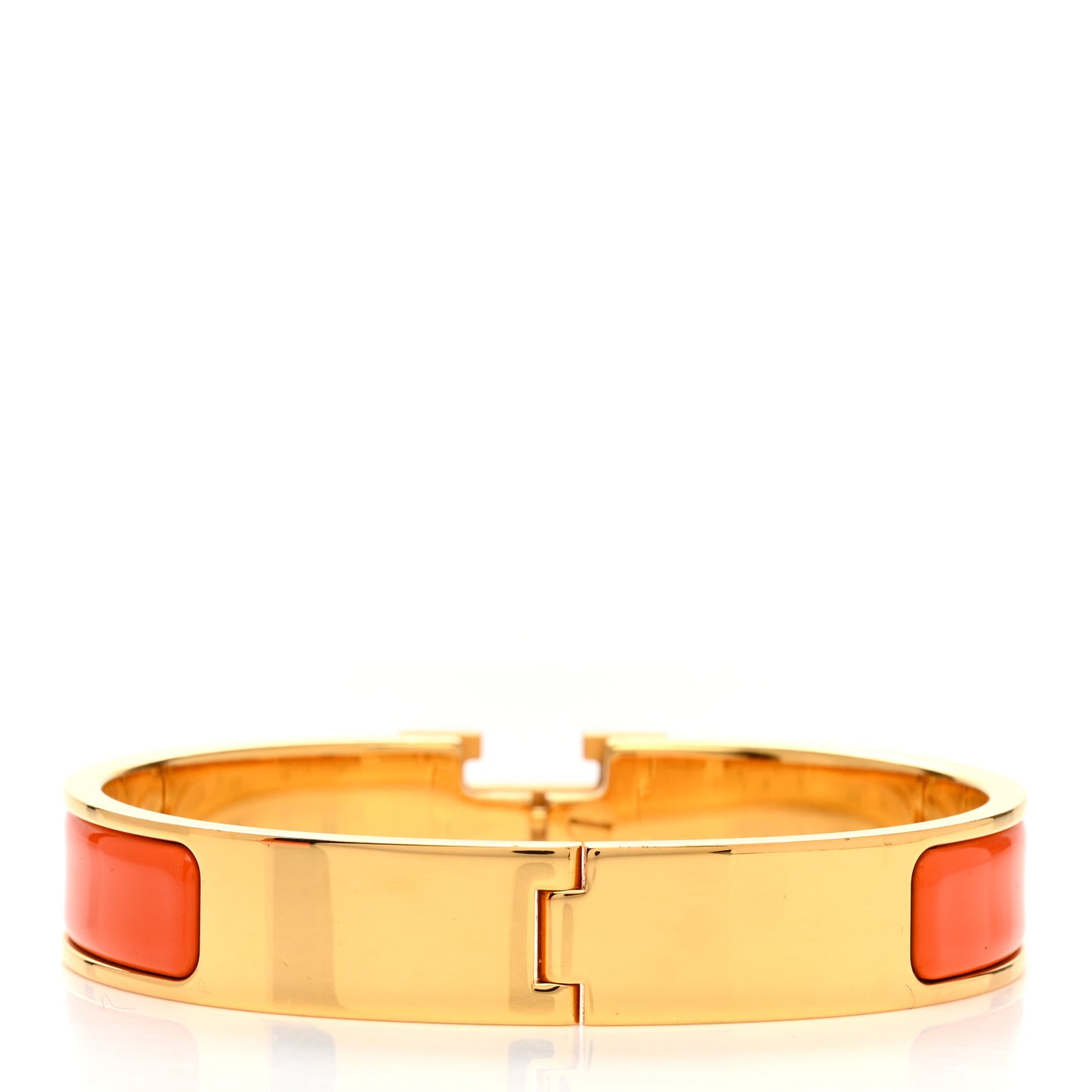 Enamel Narrow Clic Clac H Bracelet PM Orange