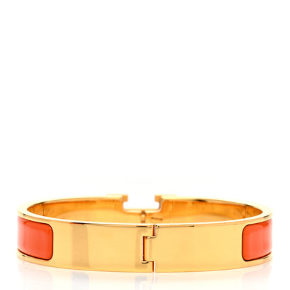 Hermes Enamel Narrow Clic Clac H Bracelet PM Orange 3 of 6