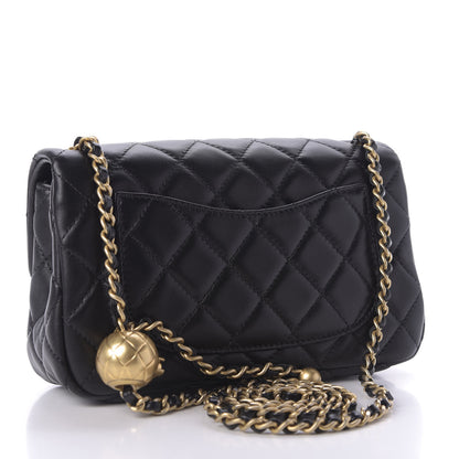 Chanel Lambskin Quilted Mini Rectangular Pearl Crush Flap Black 3 of 9