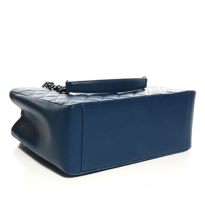 Chanel Caviar Grand Shopping Tote GST Dark Blue 4 of 8