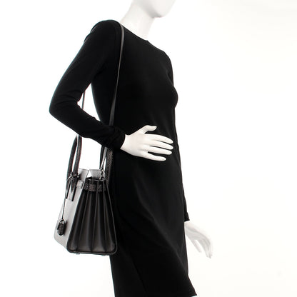 Saint Laurent Calfskin Python Small Sac De Jour Coal Grey Brown 2 of 9