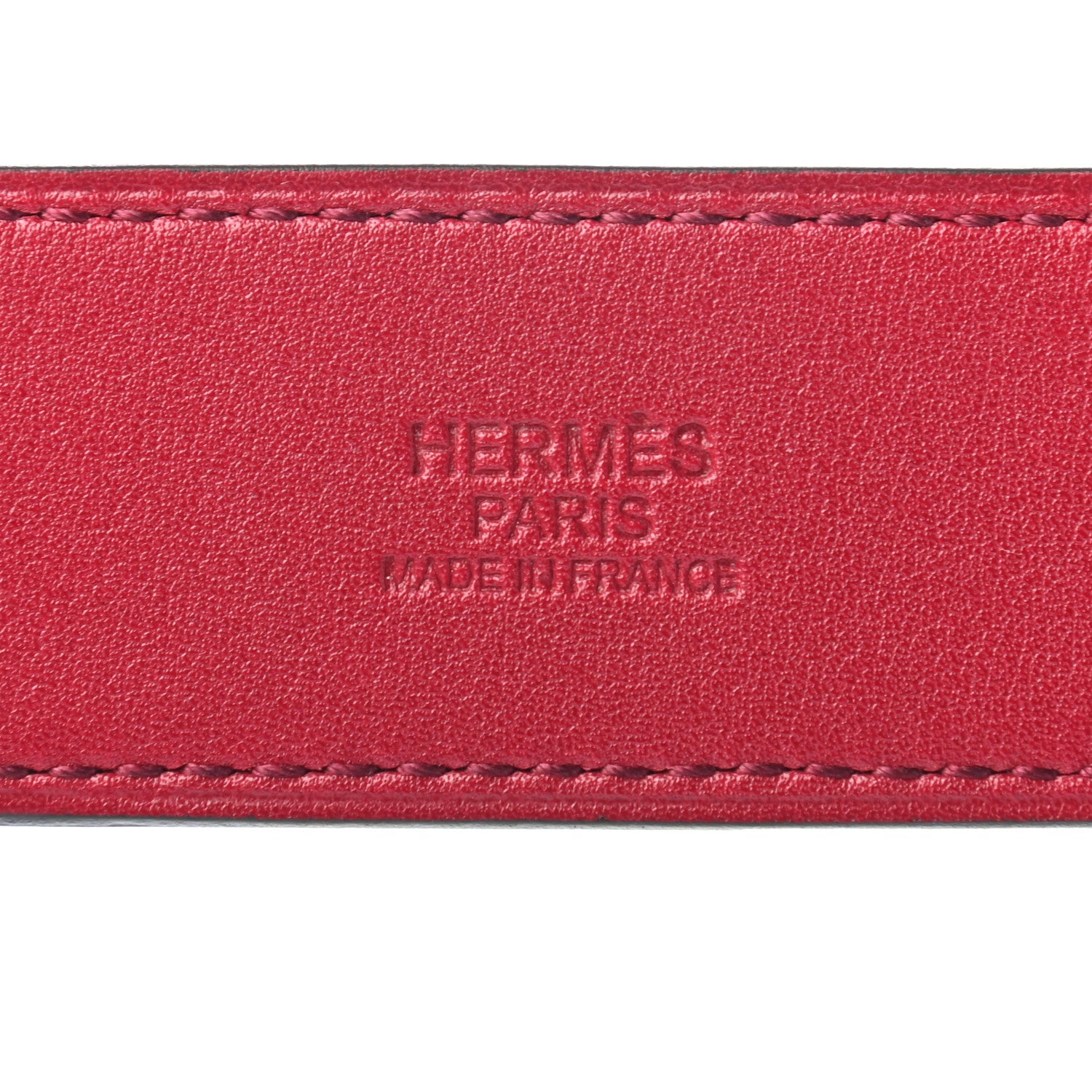 Hermes Tadelakt Belt Scarf Loop Rouge Vif 3 of 4