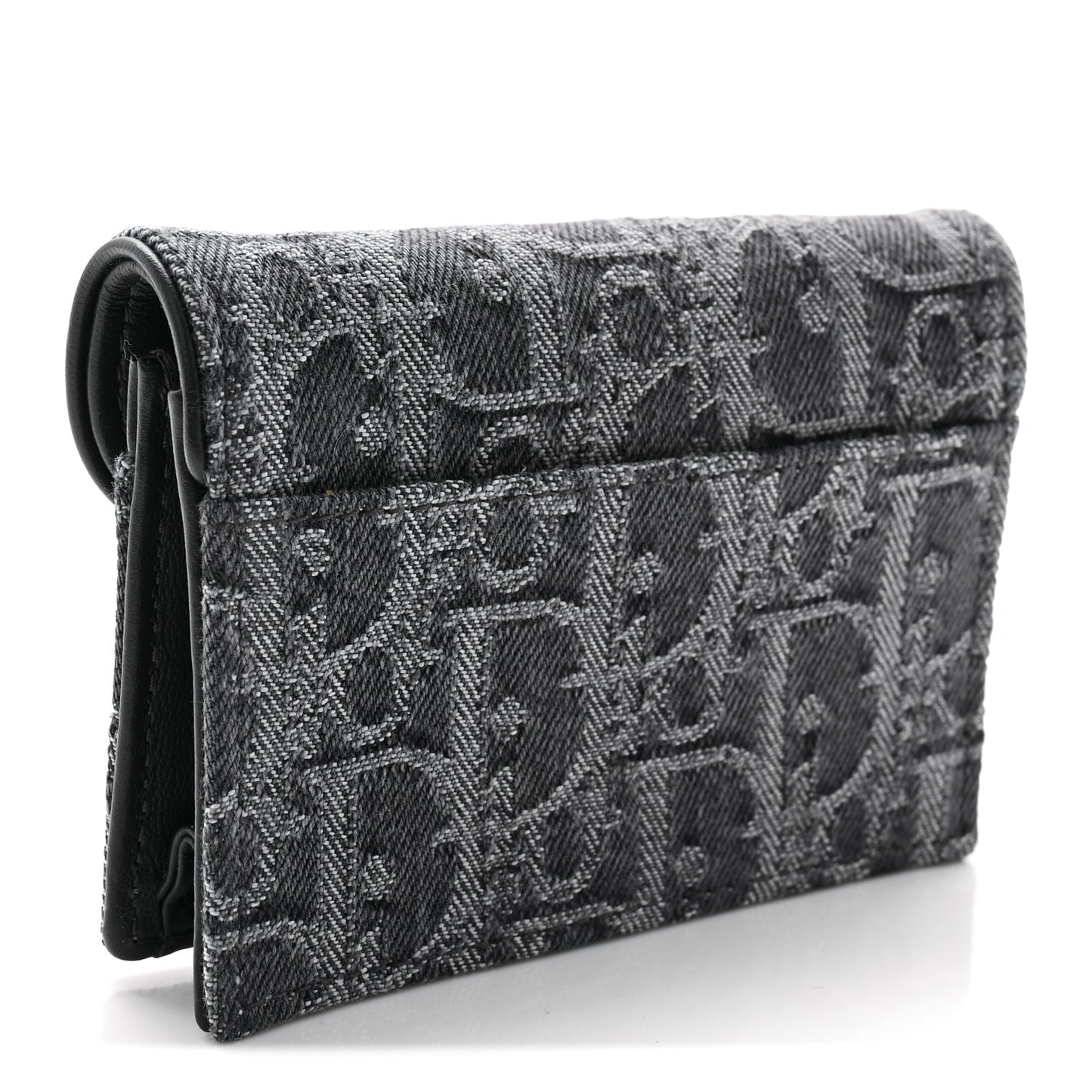 Oblique Saddle Bloom Card Holder Grey
