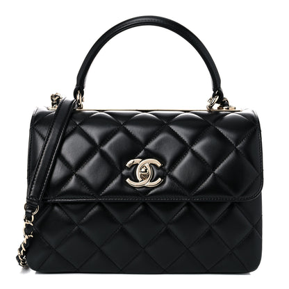 Chanel Lambskin Quilted Small Trendy CC Dual Handle Flap Bag Black 1 of 9
