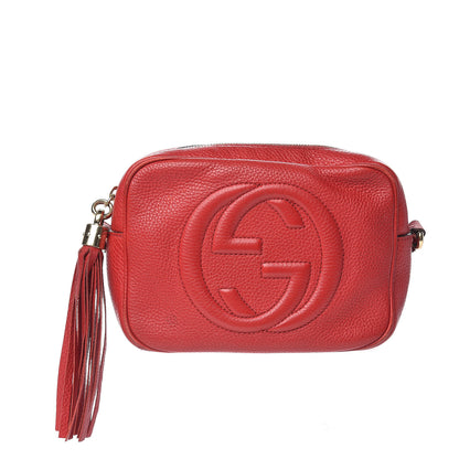 Gucci Pebbled Calfskin Small Soho Disco Bag Tabasco Red 1 of 19
