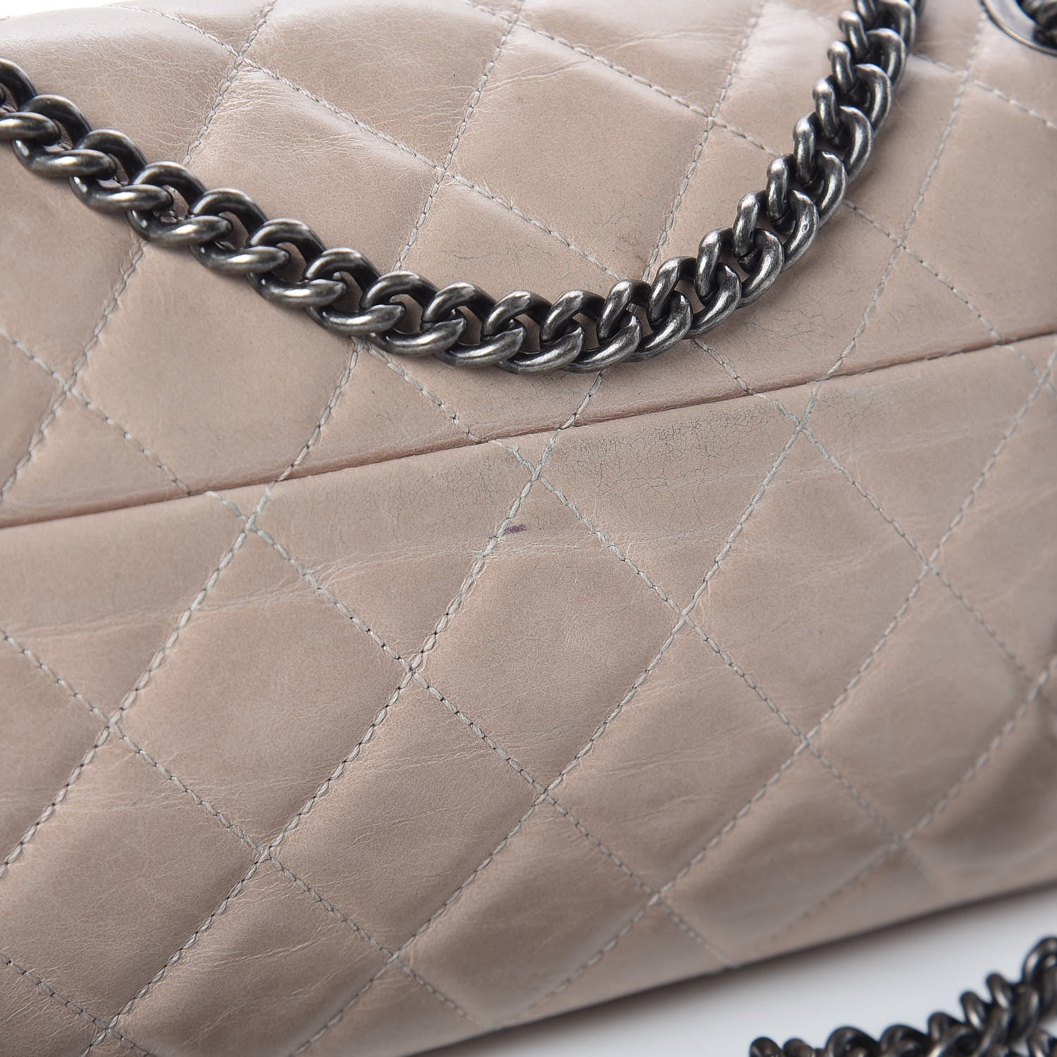 Chanel Glazed Calfskin Quilted Medium Duo Flap Beige 10 of 16