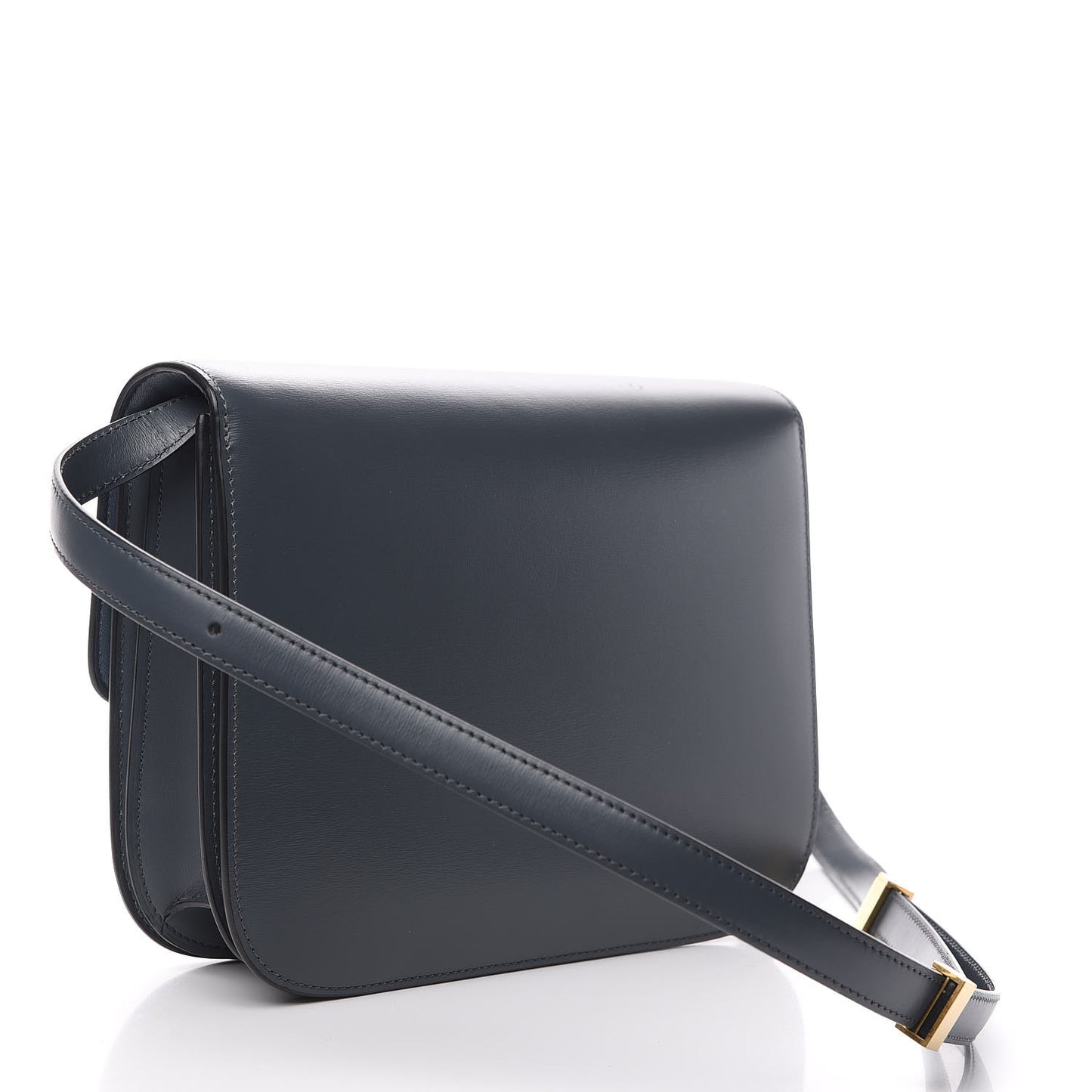 Liege Calfskin Medium Classic Box Flap Bag Grey