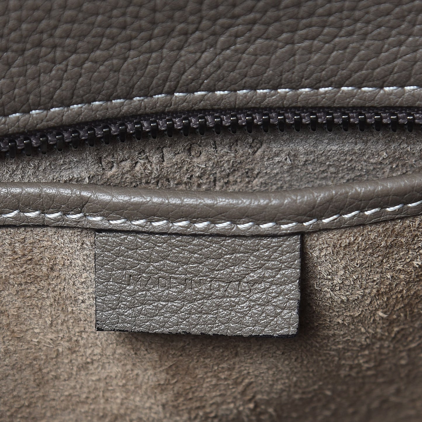 Drummed Calfskin Nano Luggage Souris