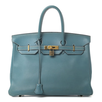 Hermes Gulliver Birkin 35 Blue Jean 1 of 19