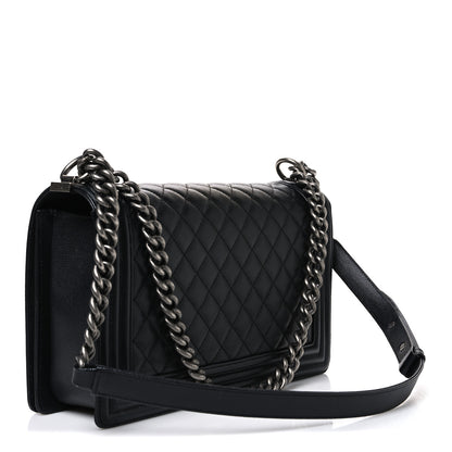Chanel Caviar Quilted New Medium Boy Flap Black 2 of 9