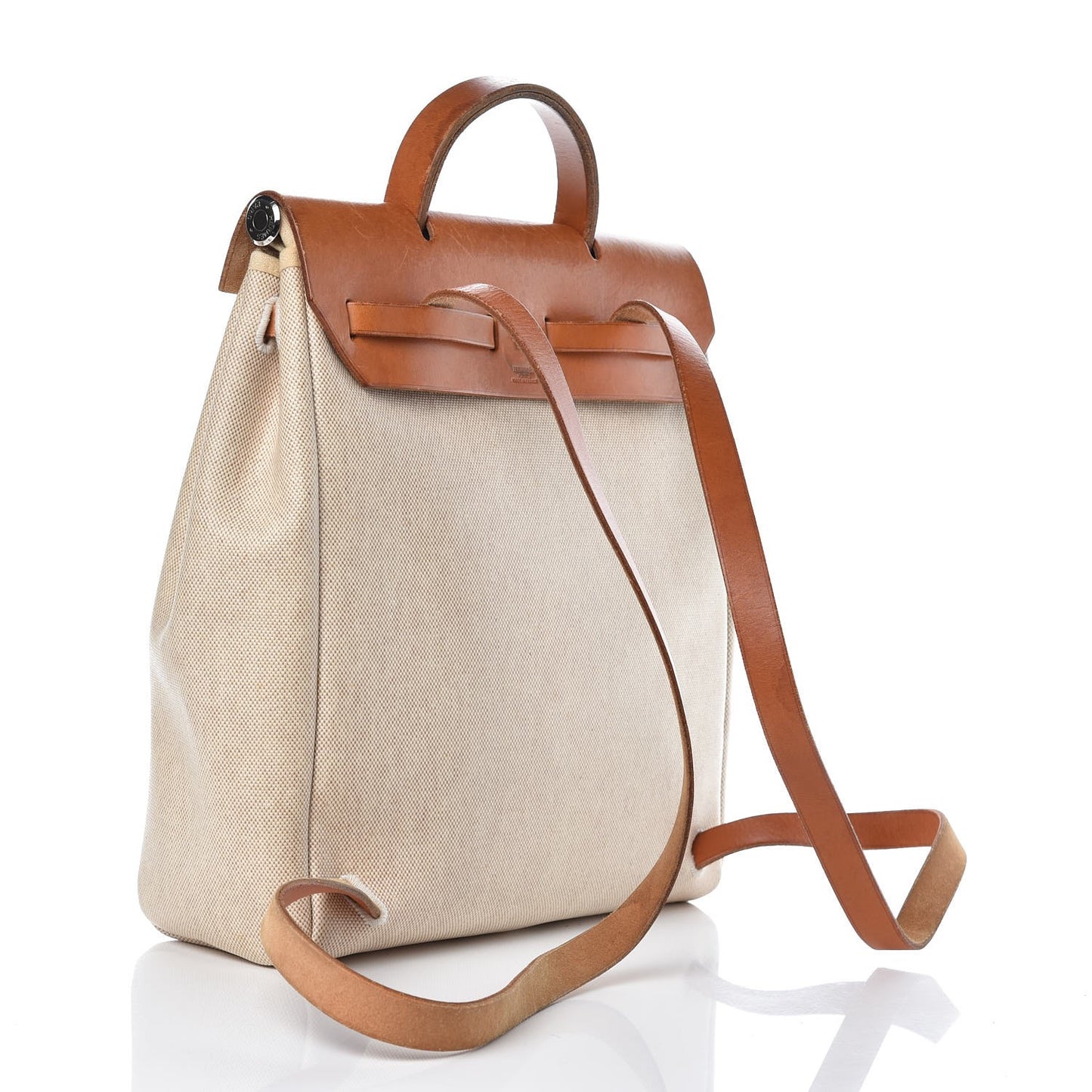 Toile Vache Calfskin Herbag 30 PM Backpack Natural