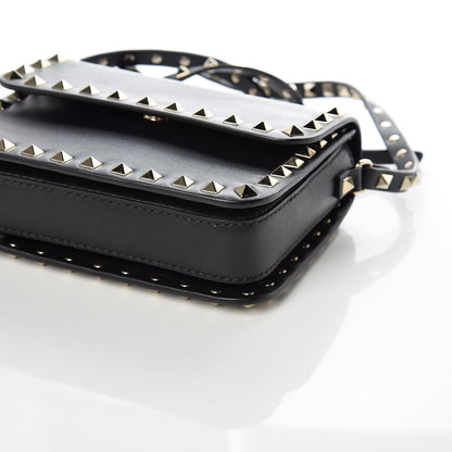Valentino Garavani Vitello Rockstud Flap Crossbody Bag Black 6 of 9