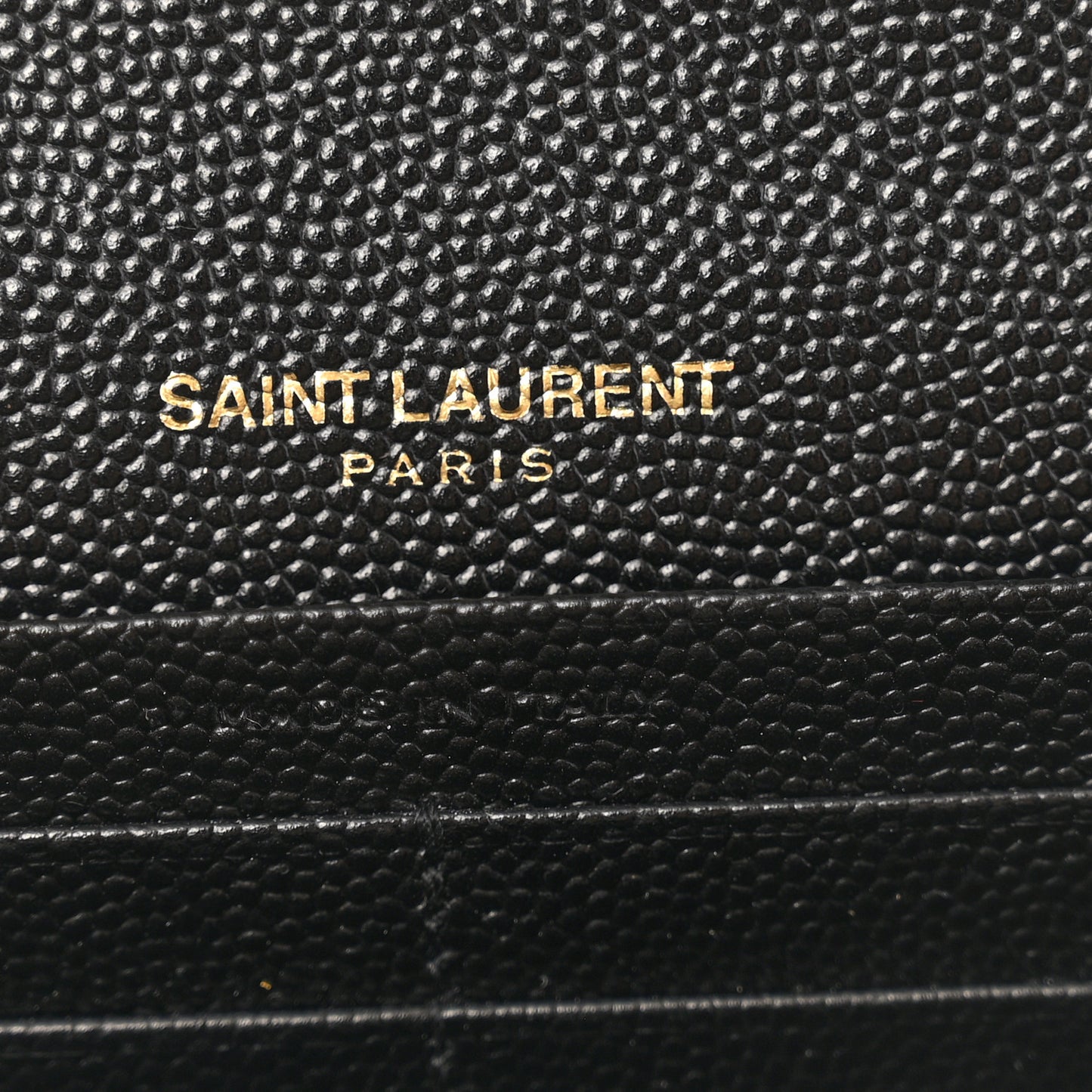 Grain De Poudre Matelasse Chevron Monogram Flap Wallet Black