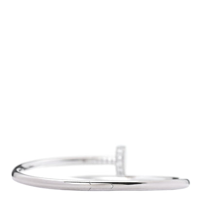 Cartier 18K White Gold Diamond Juste Un Clou Bracelet 16 3 of 5