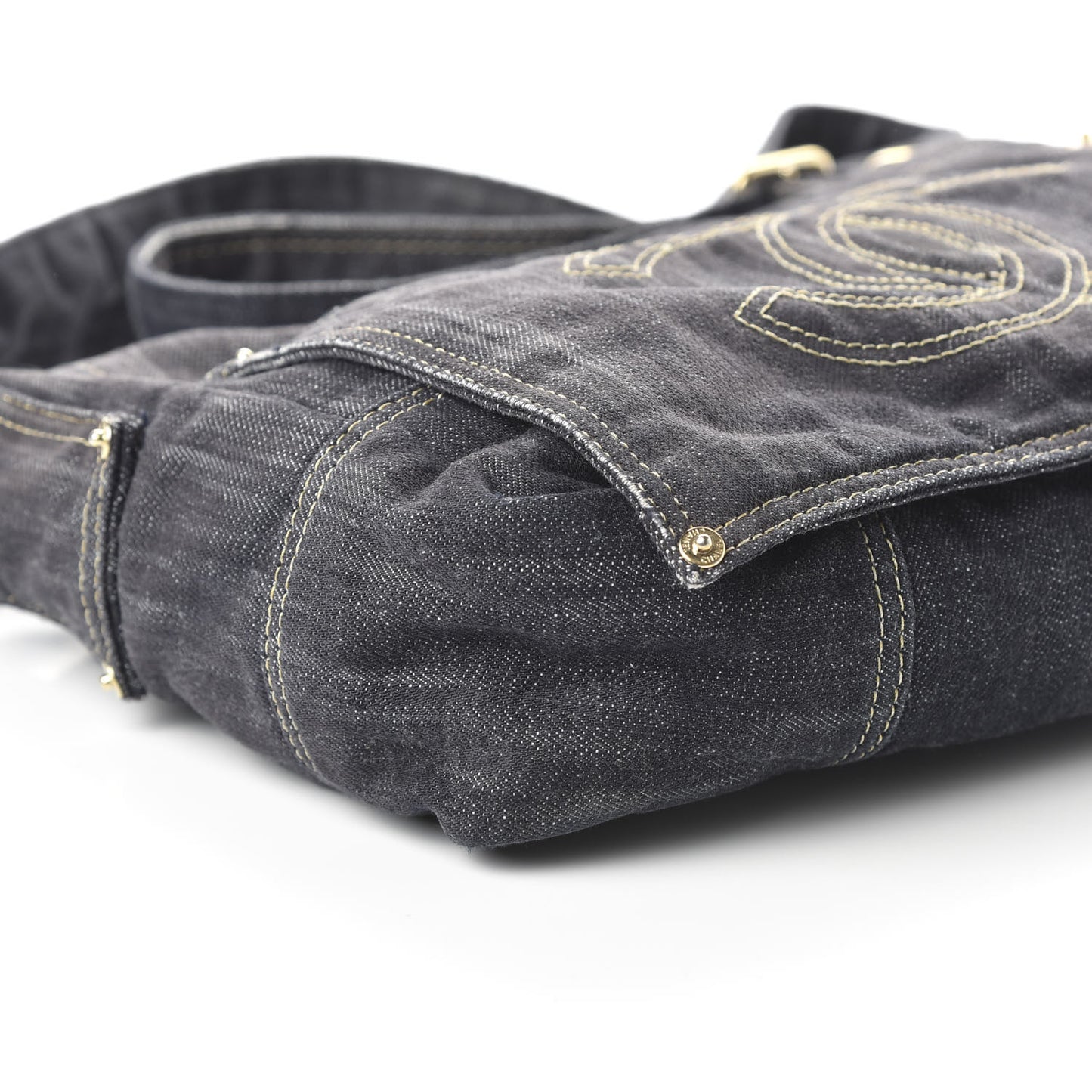 Denim CC Messenger Bag Blue