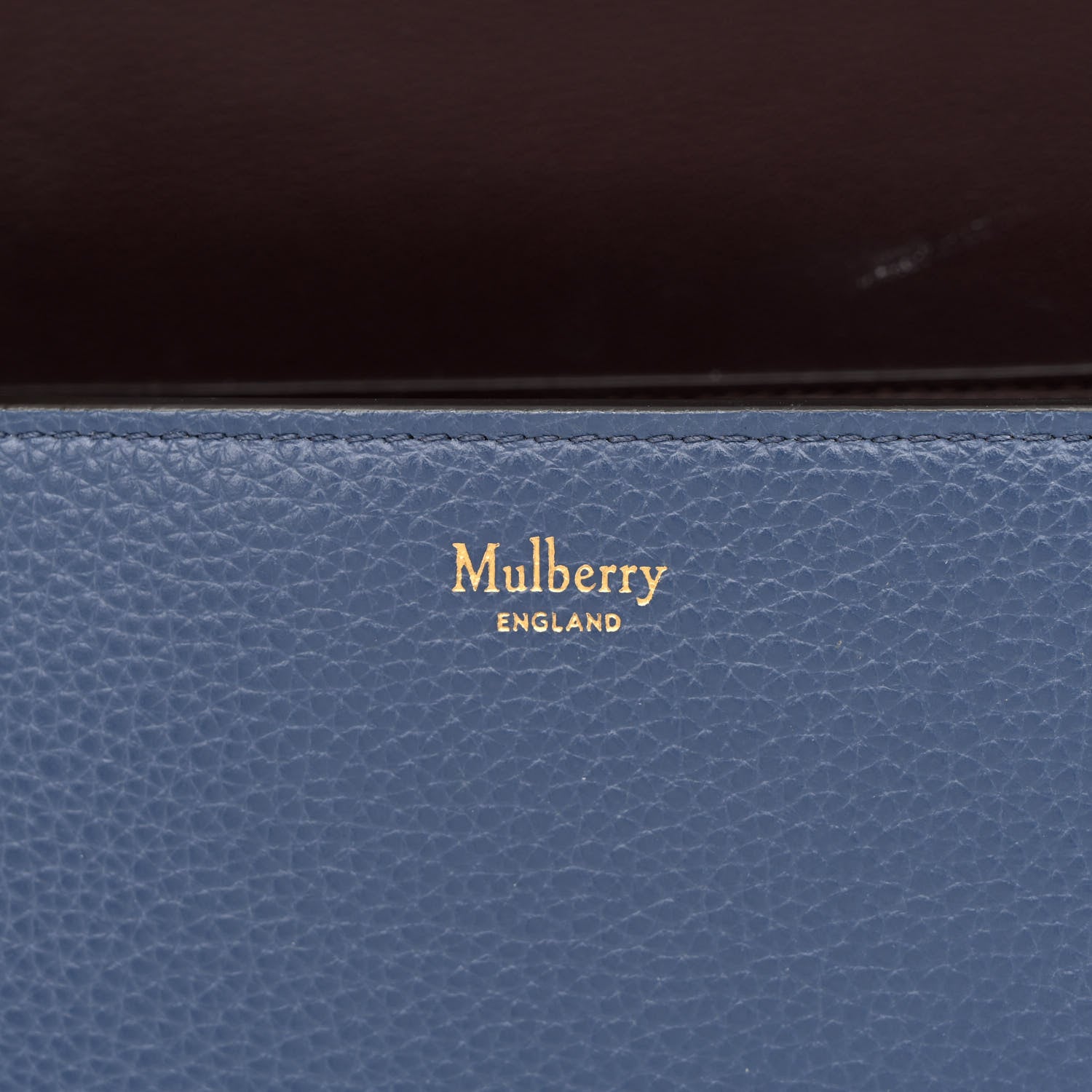 Mulberry Small Classic Grain Calfskin Small Darley Satchel Pale Navy 6 of 10