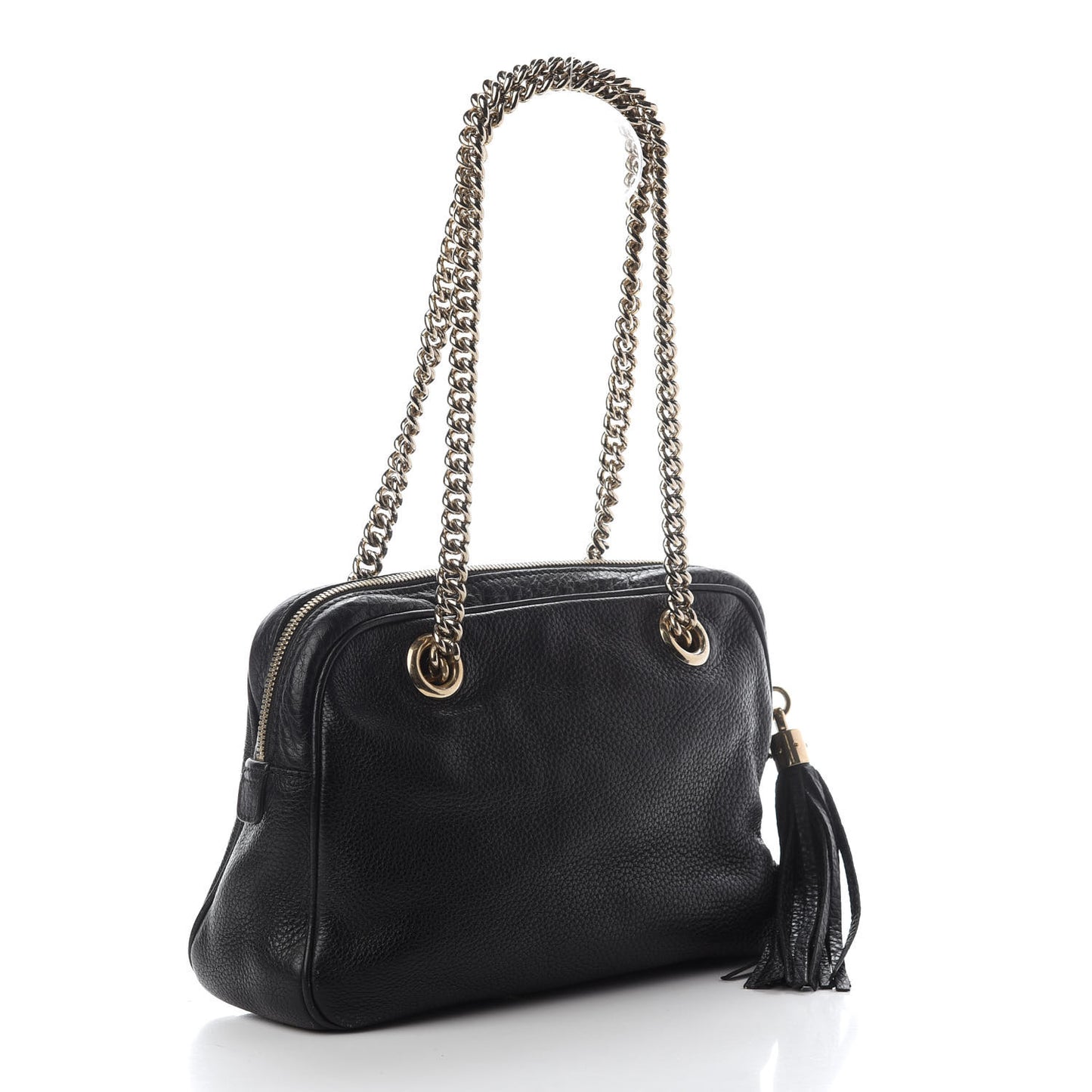 Pebbled Calfskin Small Soho Bowler Black