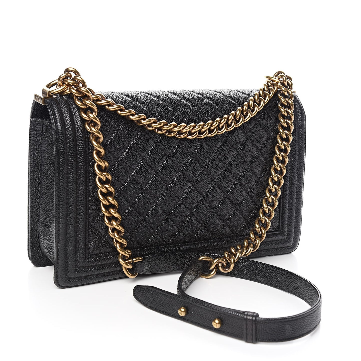 Caviar Quilted New Medium Boy Flap Black