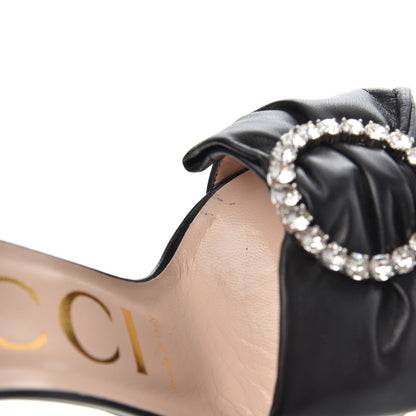 Gucci Nappa Ilse Pleated Bow Sandals 35.5 Black 13 of 15