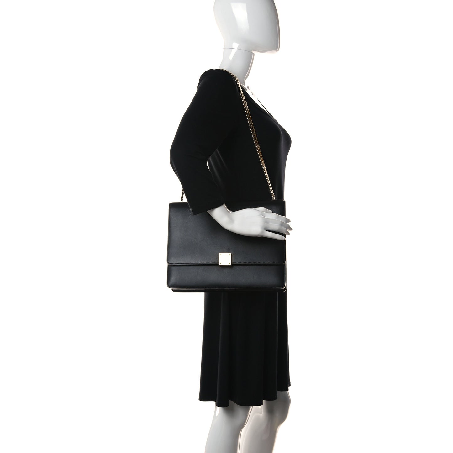 Smooth Calfskin Large Case Black