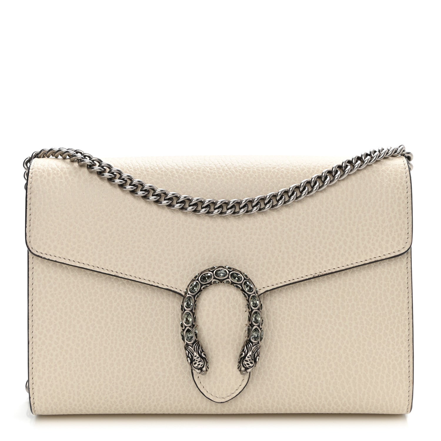 Gucci Dollar Calfskin Mini Dionysus Chain Wallet Mystic White 1 of 11