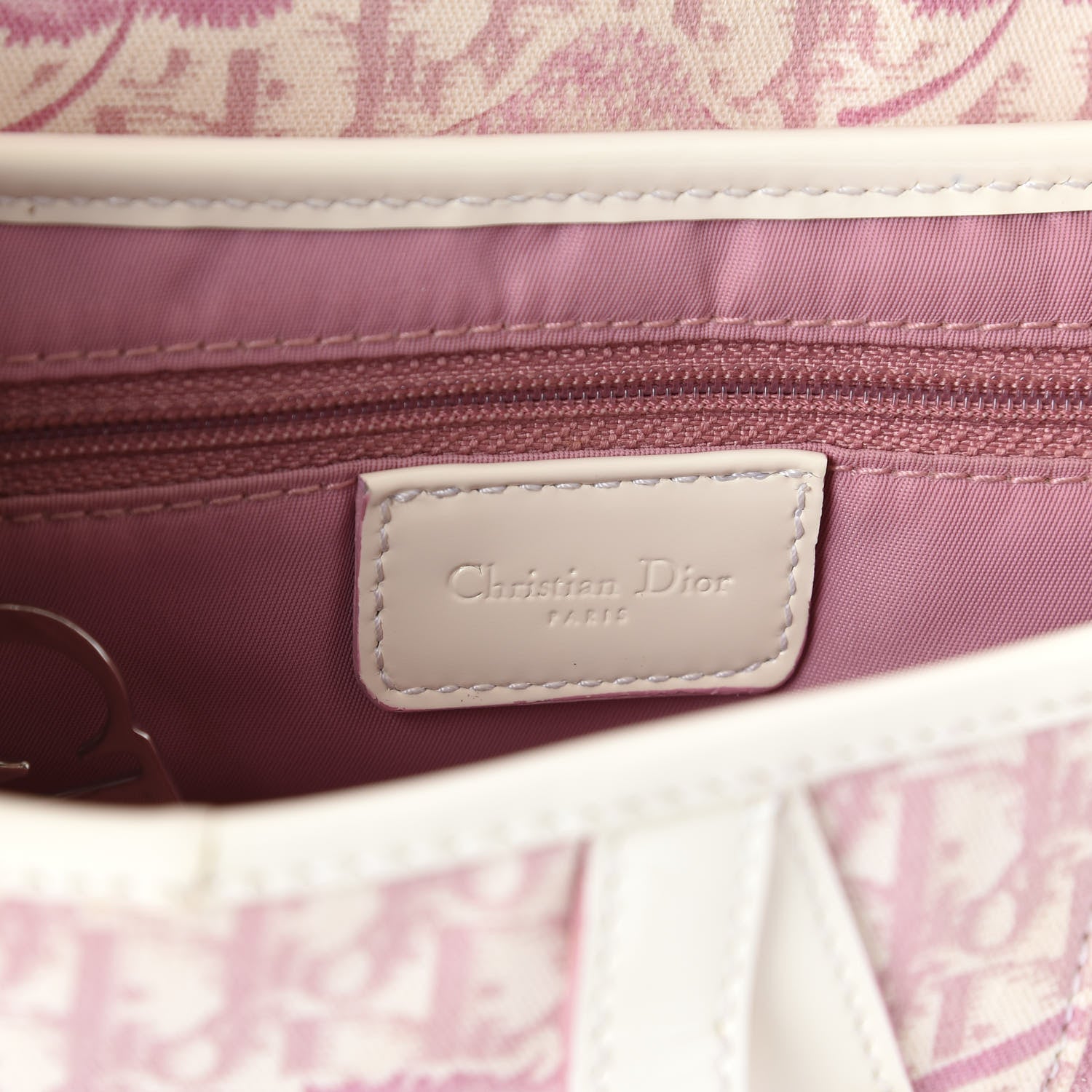 Christian Dior Monogram Floral Saddle Bag Pink 8 of 14