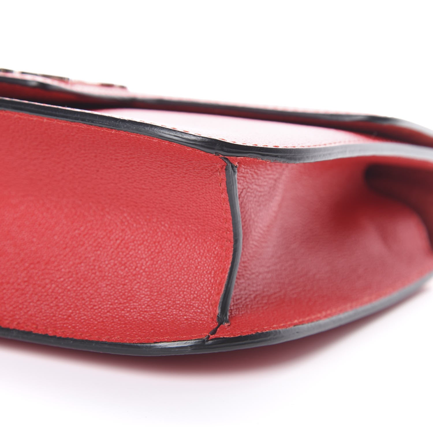 Alexander McQueen Grained Calfskin Medium Insignia Flap China Red 9 of 9