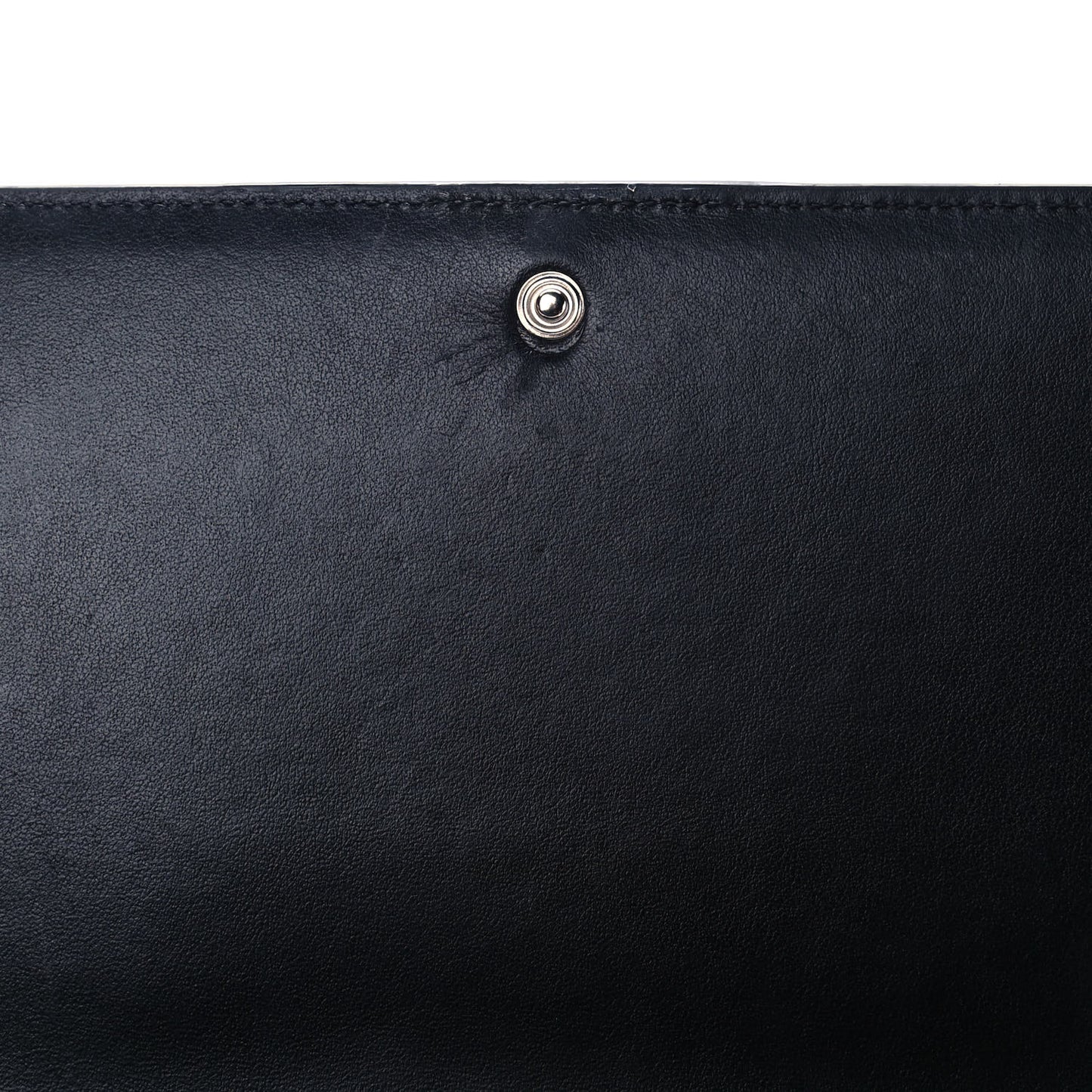 Calfskin Crocodile Embossed Monogram Chain Wallet Black