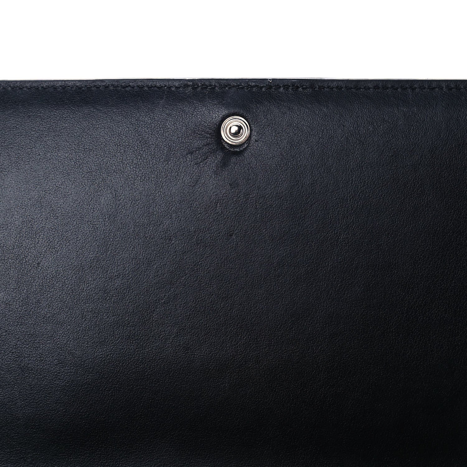 Saint Laurent Calfskin Crocodile Embossed Monogram Chain Wallet Black 18 of 18