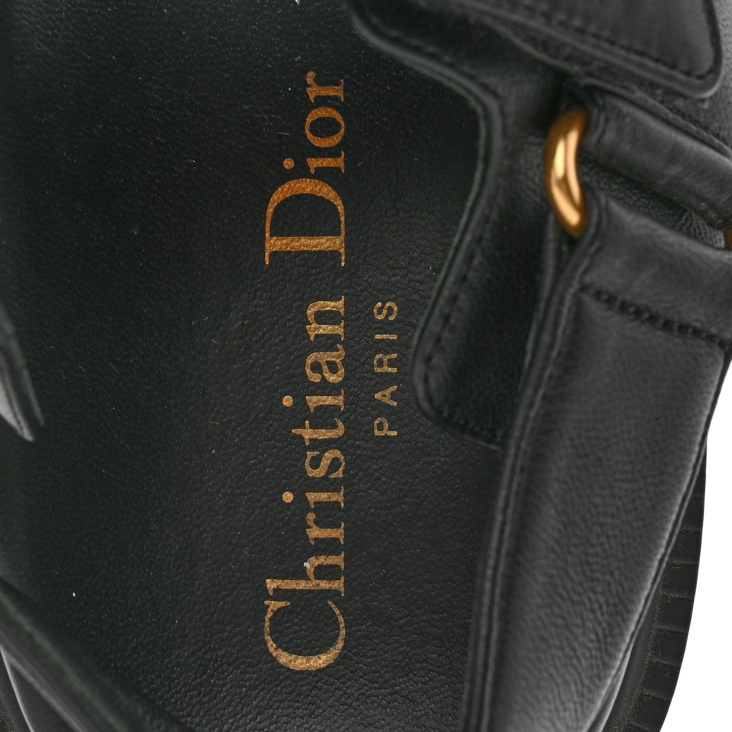 Lambskin Dioract 10mm Sandals 36.5 Black