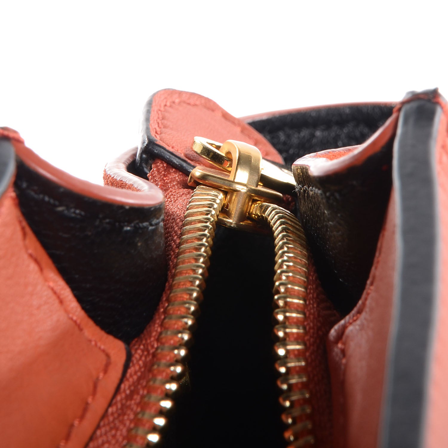 Celine Calfskin Suede Medium Trapeze Orange 10 of 12