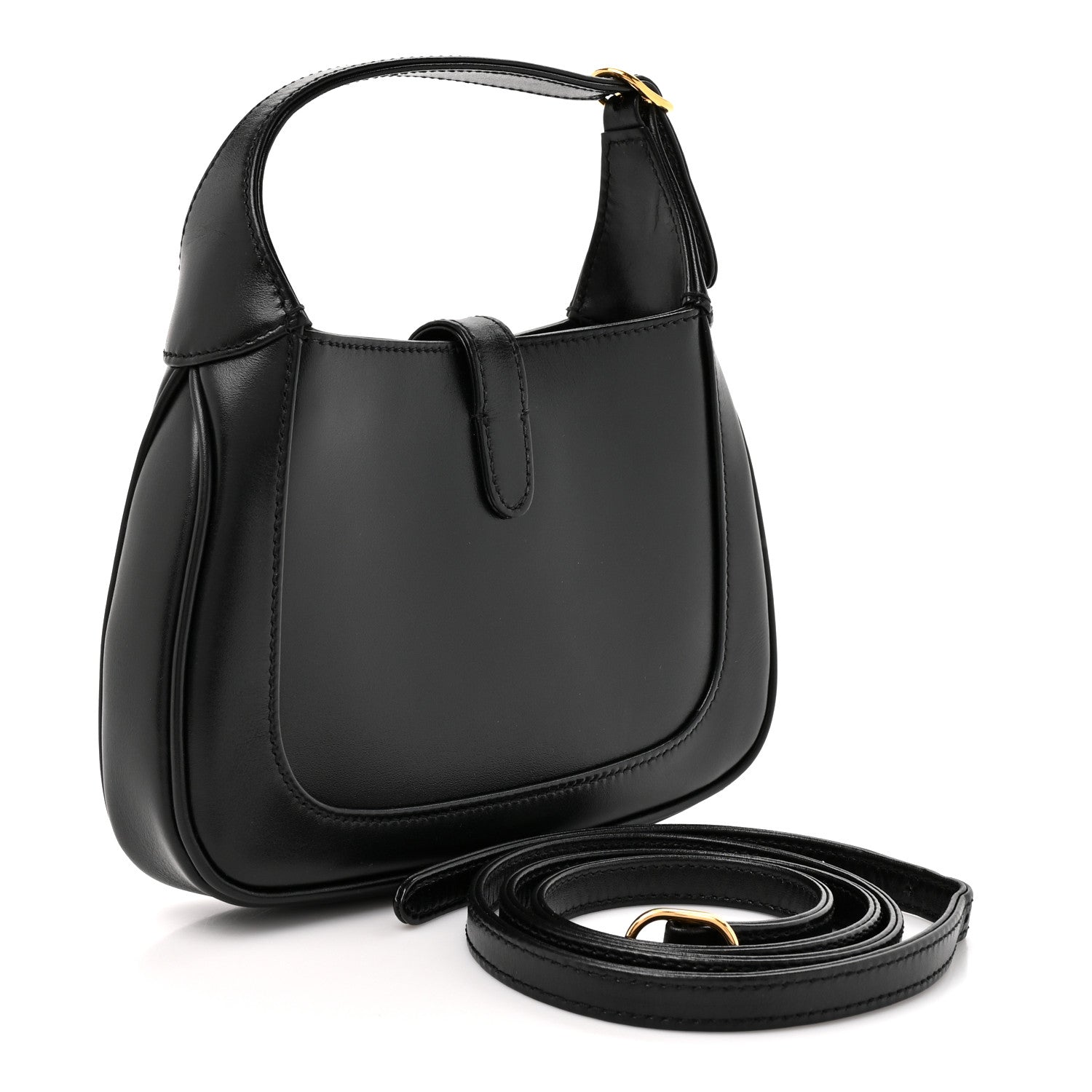 Gucci Boarded Dyana Lux Calfskin Mini Jackie 1961 Hobo Black 3 of 10