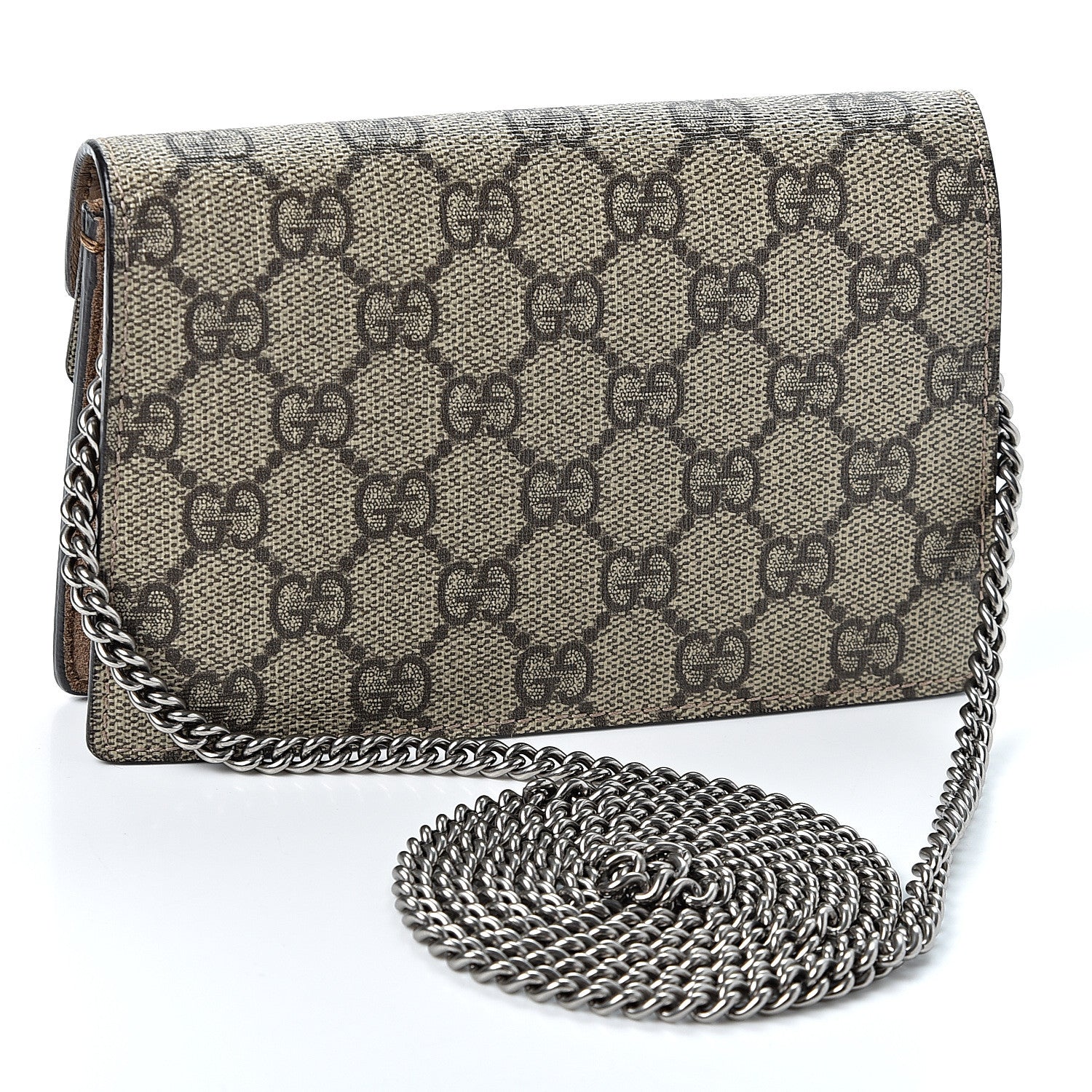 Gucci GG Supreme Monogram Super Mini Dionysus Shoulder Bag Taupe 2 of 9