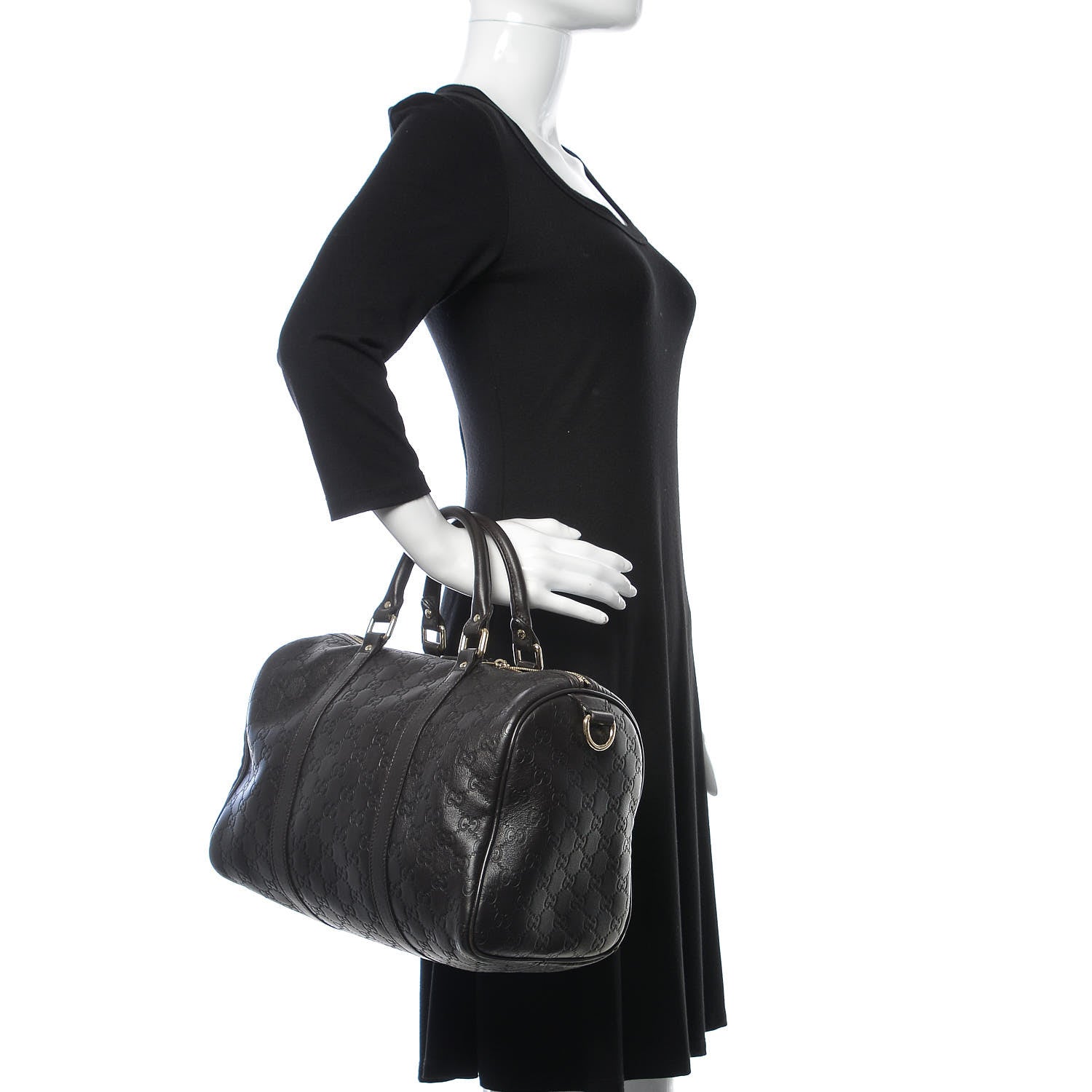Gucci Guccissima Medium Joy Boston Dark Brown 2 of 19