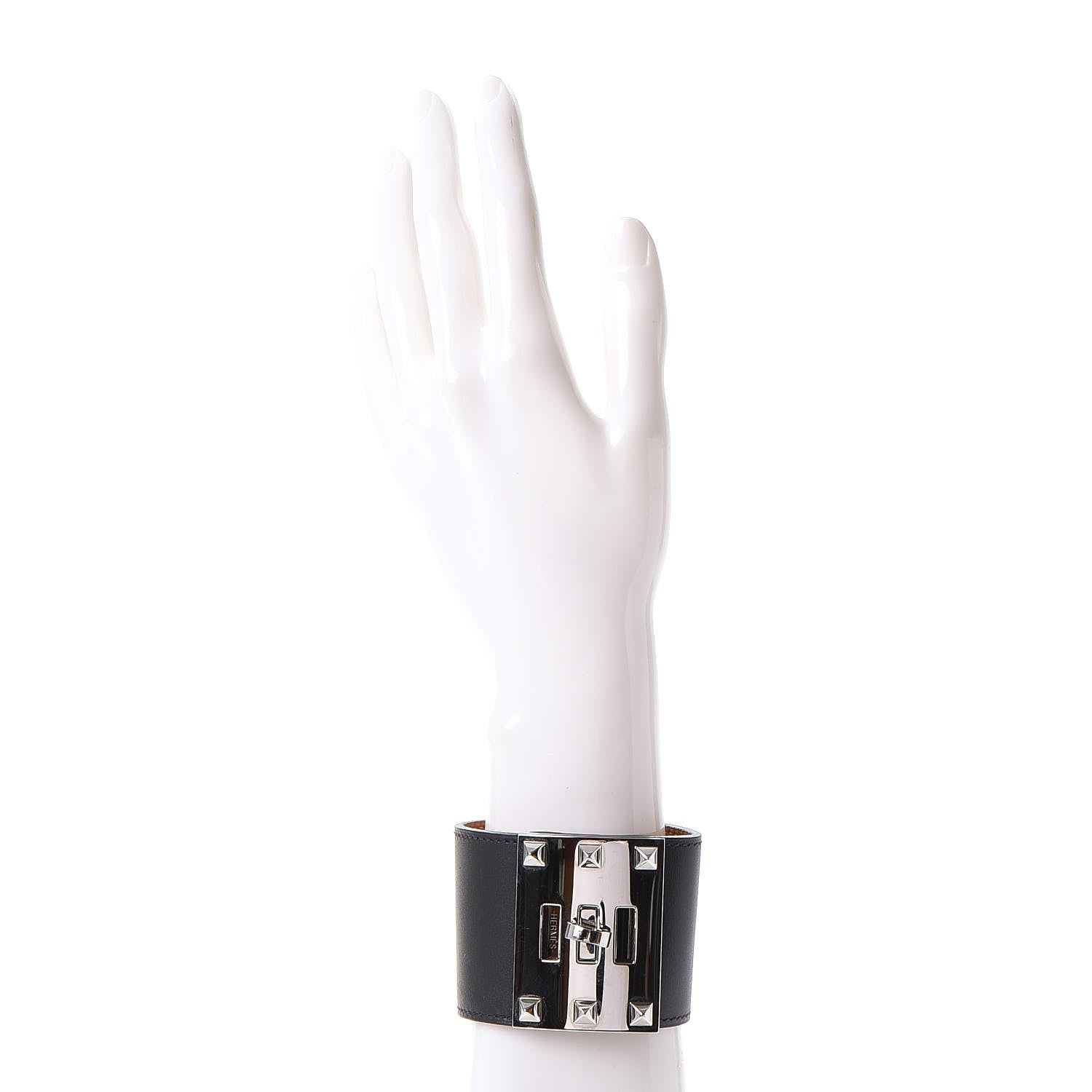 Hermes Chamonix Extreme Kelly Bracelet S Black 2 of 6