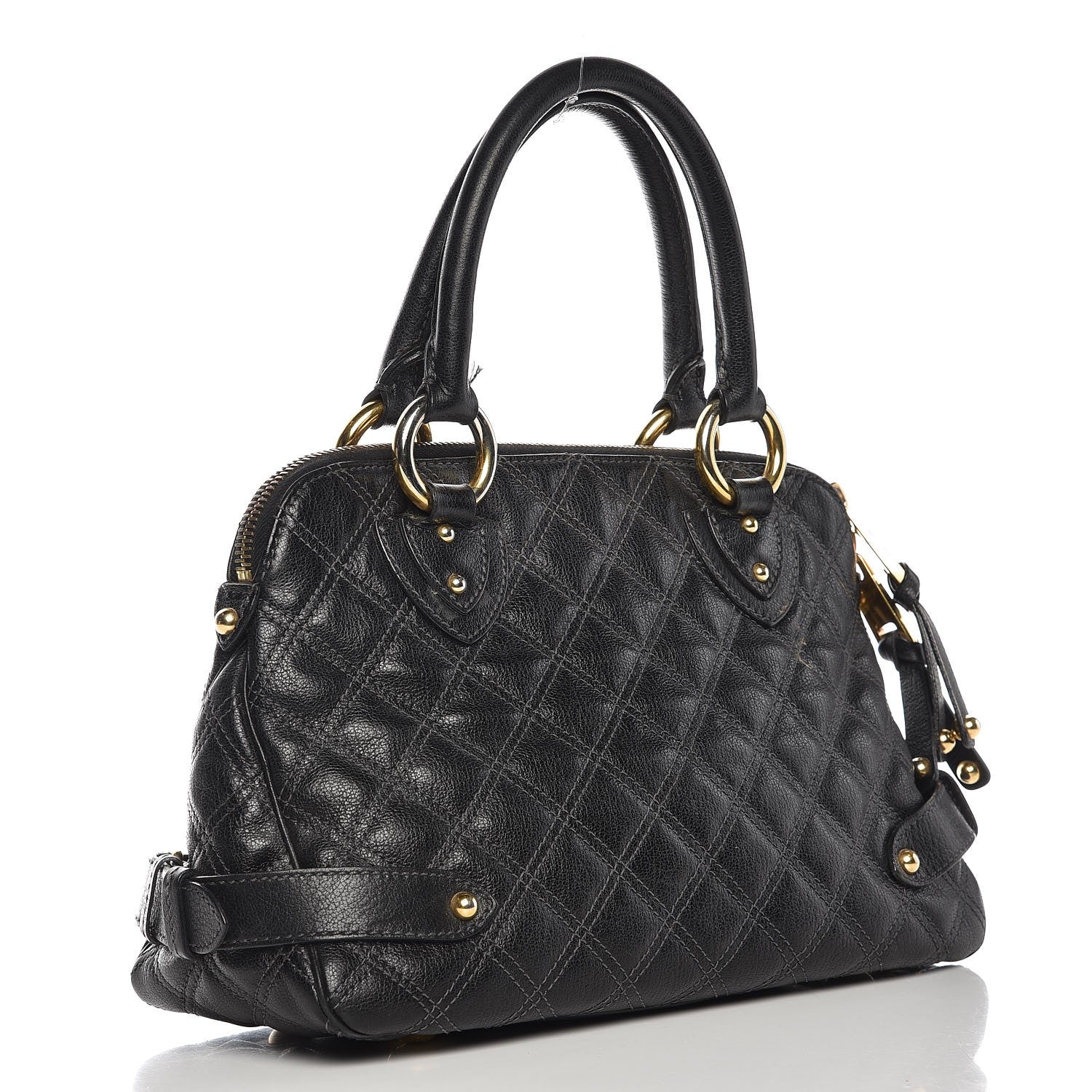 Marc Jacobs Calfskin Quilted Elise Satchel Black 3 of 17