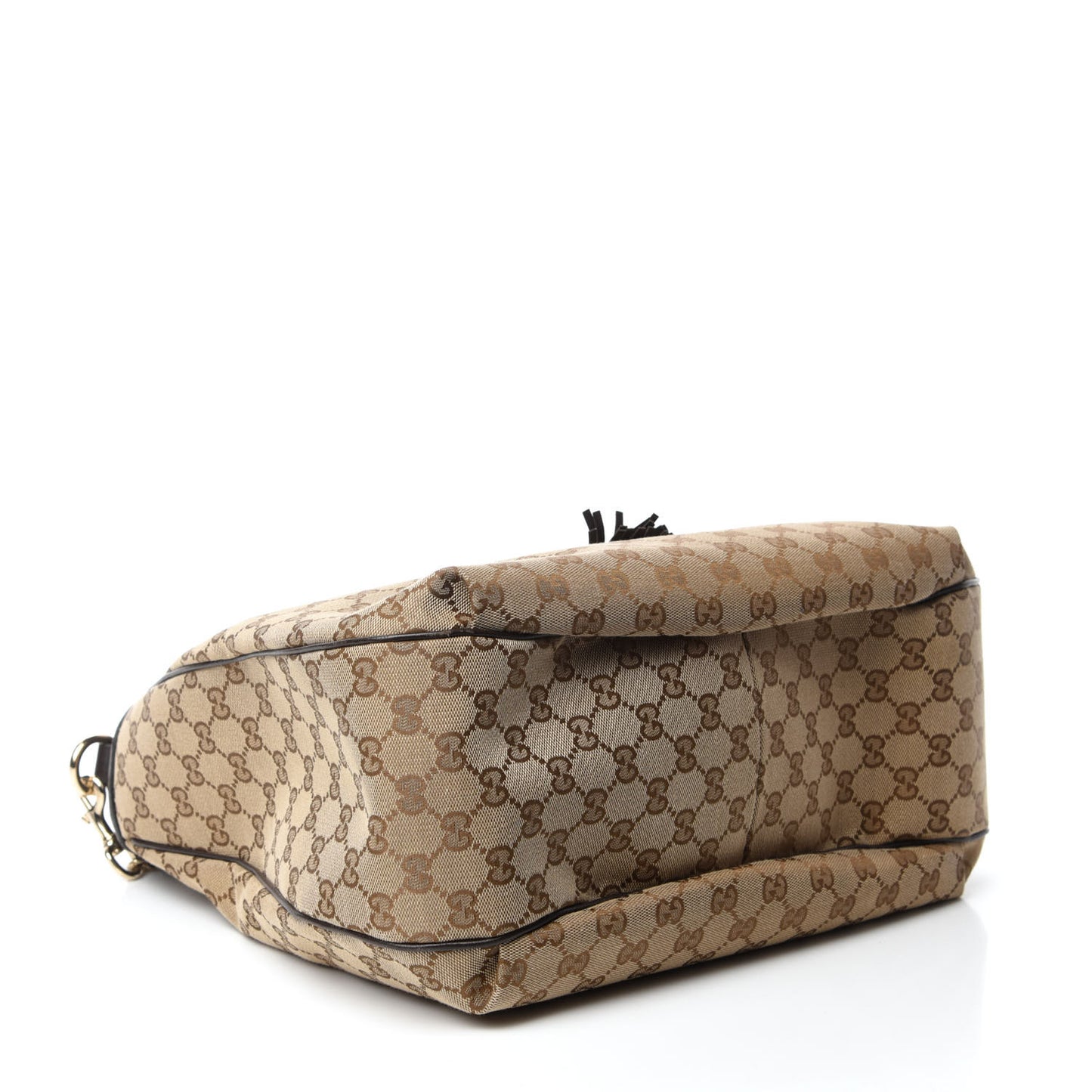 Monogram Margaux Calfskin Medium Emily Hobo Beige Ebony Cocoa