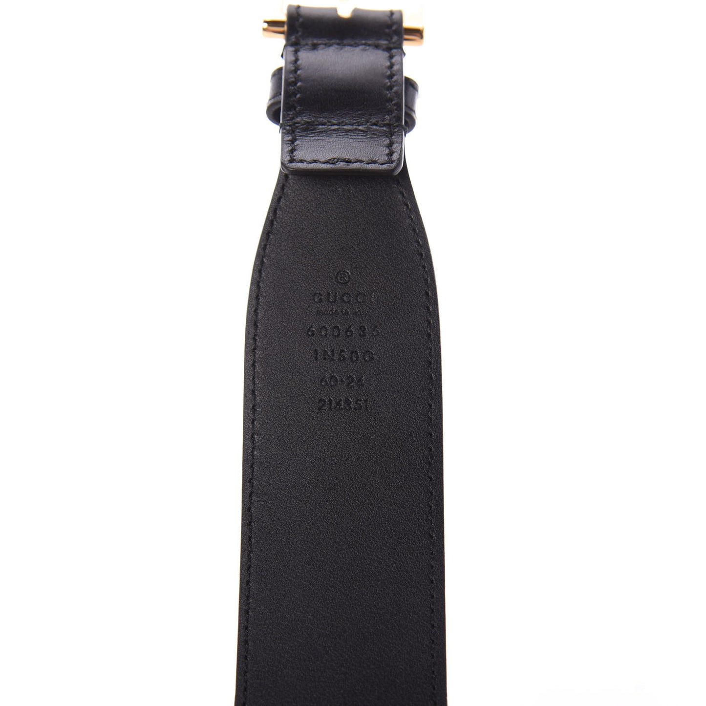 Efesto Leather Horsebit 25mm Belt 60 24 Black