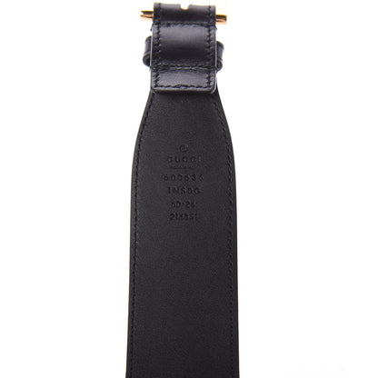 Gucci Efesto Leather Horsebit 25mm Belt 60 24 Black 3 of 7