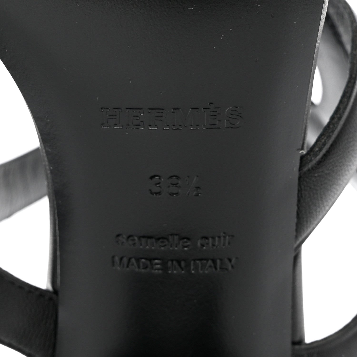 Hermes Nappa Bikini Sandals 38.5 Black 7 of 8