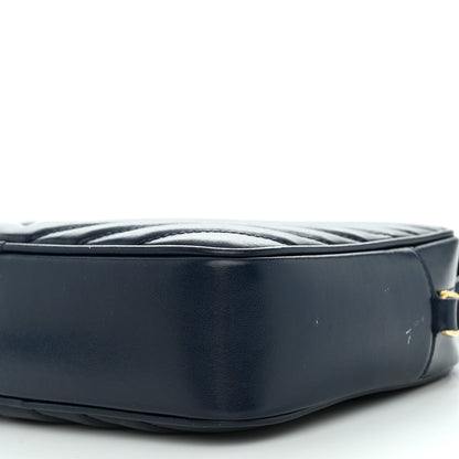 Saint Laurent Calfskin Matelasse Monogram Lou Camera Bag Navy 10 of 12