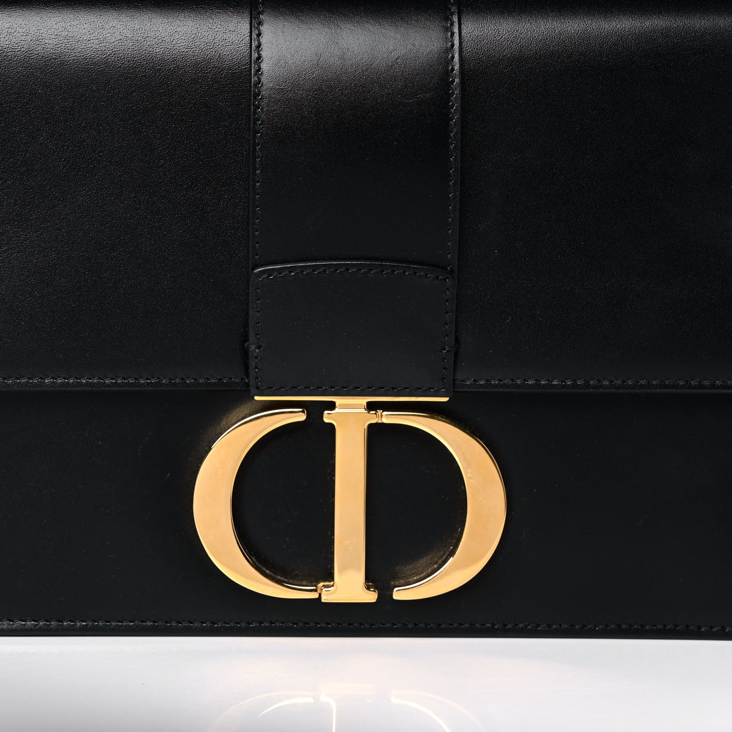 Smooth Calfskin 30 Montaigne Flap Bag Black
