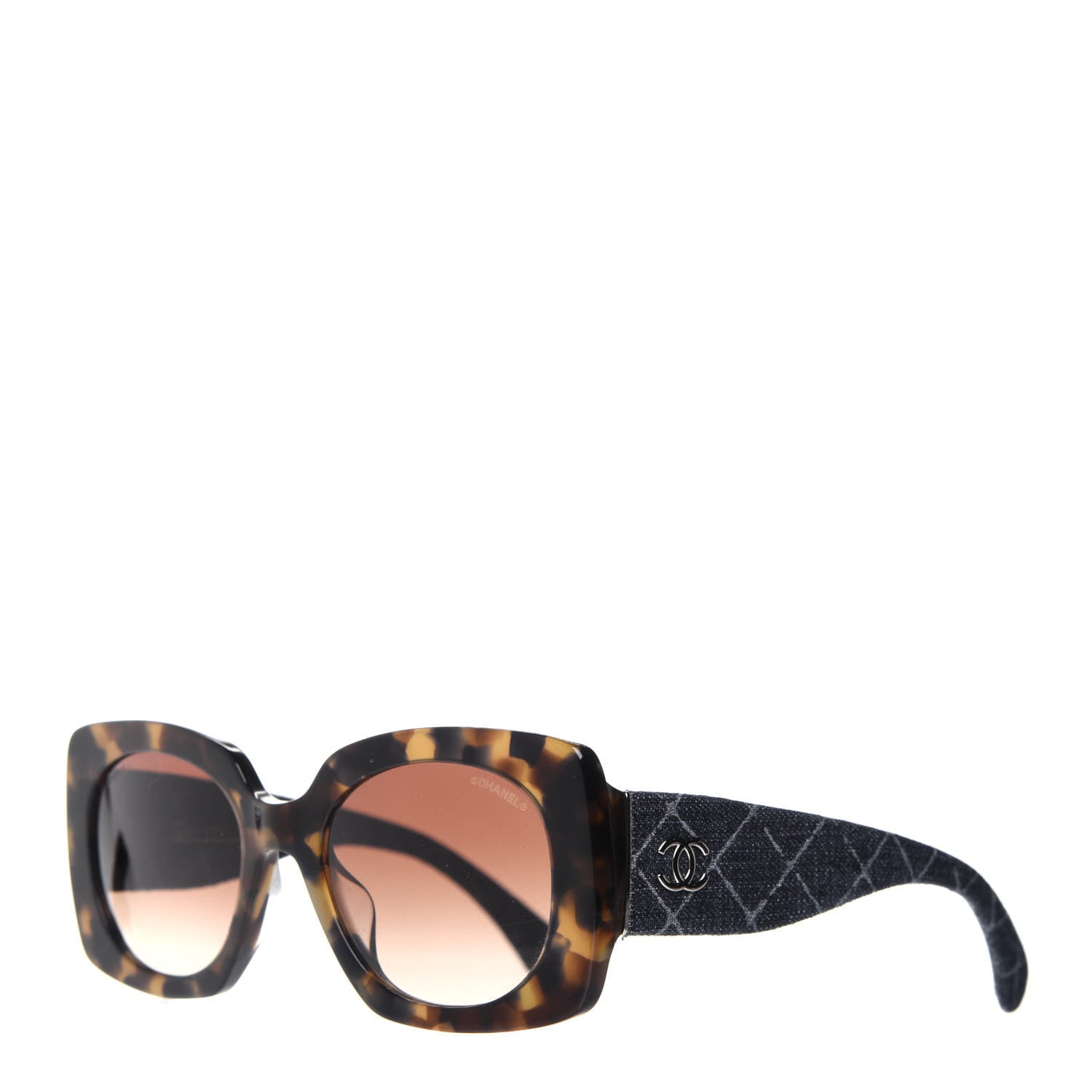 Chanel Denim Rectangle Sunglasses 5406 Tortoise 1 of 8